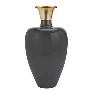 Jarrón de flores de hierro Deidra, decoración moderna de oro blanco para el hogar | Jarrón de mesa hecho a mano | Decoración de sala de estar, boda, Oficina - Product Image 3