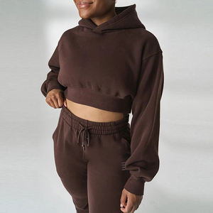 Combinaisons survêtements à capuche design personnalisé Ensemble 2 pièces élégant de haute qualité Survêtements pour femmes respirants tendance - Product Image 2