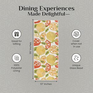 พรมประดับด้วยลูกปัดลายผลไม้สำหรับตกแต่งโต๊ะรับประทานอาหารงานแต่งงานทำจากงานหัตถกรรมหรูหรา - Product Image 2