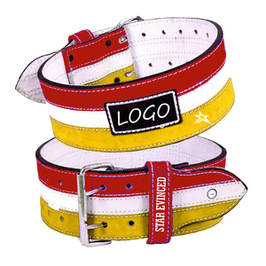 Cinturón de elevación de potencia estándar de competición, hebilla de doble punta de acero de 10mm de espesor, logotipo personalizado, correa de cuero para levantamiento de pesas, entrenamiento - Product Image 3