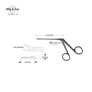 Micro Ear Scissors, Right Black Coated - Micro Ear Scissors - E.N.T instruments (Ear Nose Throat)