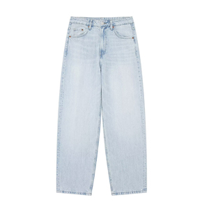 <b>Custom</b> Logo Women's 2024 New Fashion <b>Balloon</b> Fit Jeans Retro Mid-Waist Zipper Jeans OEM <b>Custom</b> Summer Fashion Women Denim Pants - Product Image 2