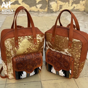 Portable Folding Hand Tooled New Fashion Waterproof Baby Hair On <b>Bag</b> Multi-functional Travel Mummy <b>Bag</b> Large Capacity <b>Nappy</b> <b>Bag</b> - Product Image 6