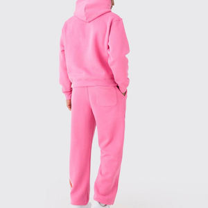 Ensemble de survêtements 100% coton de haute qualité pour hommes pantalon de survêtement respirant et sweat à capuche avec logo personnalisé vêtements d'hiver imprimés décontractés - Product Image 6