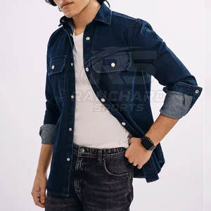 <b>Men</b> Street Casual <b>Jeans</b> <b>Shirt</b> Long Sleeve Fashion Top <b>Men</b> Everyday <b>Jeans</b> <b>Shirt</b> Modern Slim Fit <b>Shirt</b> - Product Image 4