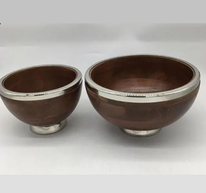 Tazón de Servir para Bodas de Diseño Europeo, Hecho a Mano, Ecológico, de Madera de Mango y Resina Pulida, Diseño Blanco Lavado, para Uso Doméstico - Product Image 6