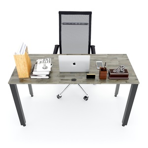 HBTA003 Minimalist Design Trian <b>Desk</b> 140x60cm with Triangular Iron Legs - Product Image 2