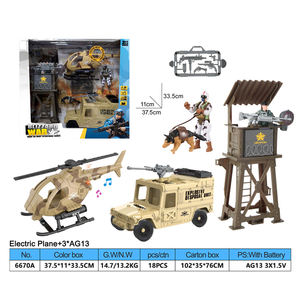 Camión armado perro del ejército 2 soldados figuras de acción militar fuerza especial combate batalla juego policía acción juguete para niños - Product Image 2