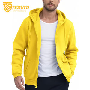 Hip Hop Style lourd 100% coton hommes Vintage à capuche broderie personnalisée de haute qualité avec fermeture éclair conception - Product Image 6