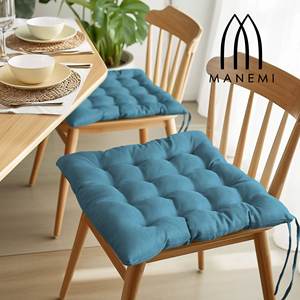 Coussins de chaise et de canapé décoratifs en bambou texturé matelassé antidérapant amovible et lavable 40x40x5cm, ensemble de coussins de siège et lombaires pour salle à manger - Product Image 1