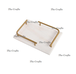 Vaisselle d'hôtel, plateau de service en marbre de couleur blanche de forme ovale, plateau de restaurant de la meilleure qualité pour grossiste - Product Image 5