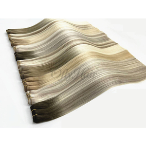 Vente en gros de mèches de cheveux volumineuses personnalisées, qualité supérieure, <span class=keywords><strong>100</strong></span>% cheveux humains vierges Remy, double trame volumineuse - Product Image 2