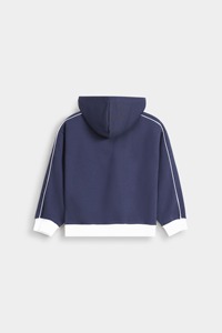 Hot Selling Women's Cotton Polyester Drop Shoulder <b>Boxy</b> Fit Fleece <b>Jumper</b> Half Zip Sweatshirt Black Funnel Neck Pullover Sweater - Product Image 5