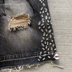 Vaqueros de Mezclilla de Verano Transpirables de Alta Calidad Personalizados para Mujer, Cintura Media, Estilo Boyfriend, Holgados, Elegantes, a la Moda, Vintage, Medianos - Product Image 3