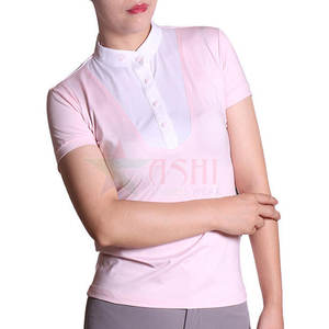 เสื้อเชิ้ตสำหรับนักขี่ม้าหญิง ระดับมืออาชีพ สำหรับการแสดง-กันน้ำ กันลม ผลิตจากผ้าสแปนเด็กซ์/โพลีเอสเตอร์ เพื่อการป้องกันขณะขี่ม้า - Product Image 4