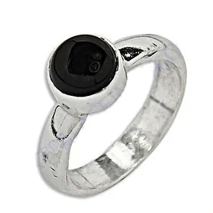 Anillo Clásico de Plata de Ley 925 con Ónix Negro para Mujer, Joyería de Regalo - Product Image 3