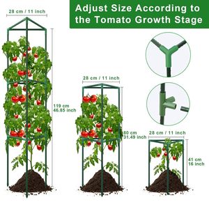 Heavy-Duty Garden <b>Tomato</b> Cage & Climbing <b>Plant</b> Support Trellis Kit - Product Image 2
