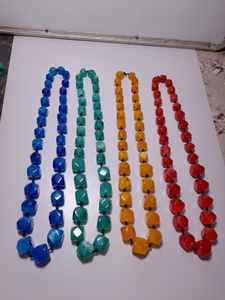 Collar de Cadena de Cuerda Clásica de Resina Corta, Color Verde Marrón Indio, de Primera Calidad, para Mujer, Collares de Moda con Cuentas para Fiestas - Product Image 6