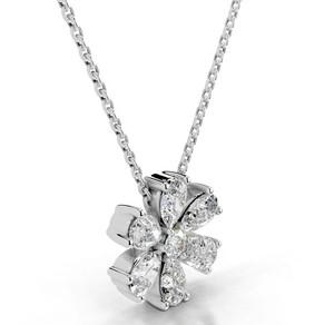 จี้เพชรรูปลูกแพร์3.00กะรัตจี้เพชร14K สีขาวทอง VVS ความชัดเจนจี้สำหรับงานปาร์ตี้จี้เพชรสำหรับห้องทดลอง - Product Image 2