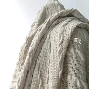 Autumn Coarse Needle DIY Sweater Hat Bag Fried Dough Twists Blended Fabric Anti-Shrink OEM Service Available - Product Image 1