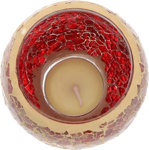 Elegant HF <b>Crafts</b> Mosaic Candle Holder <b>Crystal</b>-Clear Glass Pieces for Home Decor for Christmas and Valentine's Day - Product Image 1