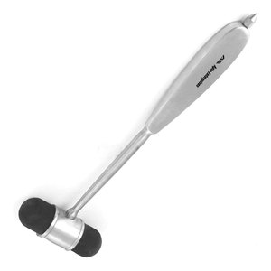 Martillo de Percusión, Instrumento de Diagnóstico Manual, Acero Inoxidable con Acabado Plateado, Cabeza de Goma de Doble Cara, Certificado CE, Preciso para Uso Médico - Product Image 3