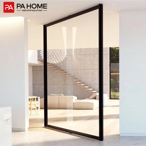 <span class=keywords><strong>Porte</strong></span> pivotante <span class=keywords><strong>d</strong></span>'<span class=keywords><strong>entrée</strong></span> en aluminium alliage moderne sur mesure avec verre noir, étanche - Product Image 3