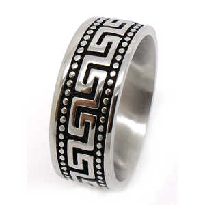 Bague de motard vintage pour homme en acier inoxydable argenté, tailles 7-13, SR62, style plaqué or 18 carats, tendance, du vendeur américain - Product Image 1