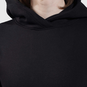 Vente en gros 100% coton sweat à capuche imprimé bouffant personnalisé 500 gsm col roulé fermeture éclair sweats à capuche courts pour femme de qualité supérieure - Product Image 3