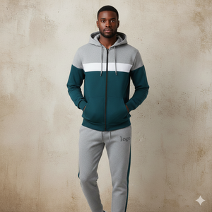 Ensemble de survêtement pour homme de haute qualité, nouveau design, tendance, respirant, 100% coton, coupe ajustée, pour l'hiver - Product Image 1