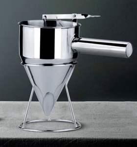 Distributeur de pâte à entonnoir conique à piston en acier inoxydable pour collations commerciales Boulettes de viande de poulpe Distributeur de pâte à beignets frits - Product Image 2
