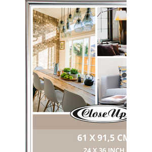 Cadre photo en aluminium argenté 61 x 91,5 cm, cadre métallique pour affiche, pour une utilisation décorative à la maison - Product Image 5