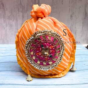 Borse Potli Artigianali Indiane in Stile Rajasthani con Bellissimo Lavoro Zari per Donne e Ragazze, Ideali come Bomboniere per Matrimoni - Product Image 2