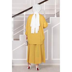 Hijab Décontracté à Col Ras du Cou Vert Pétrole 2 Pièces - Product Image 2