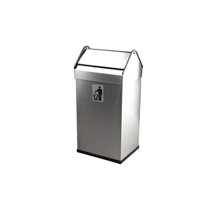 Contenedor de Basura de Acero Inoxidable con Tapa Abatible de 40L, PP40BS, B2B - Product Image 1