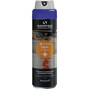 Peinture acrylique bleu néon en spray 500ml IDEAL - Product Image 1