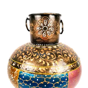 Decorative Metal Flower <b>Vase</b> with Antique Design and <b>Engraved</b> Surface for Luxury Living Room Decor Available at Export Price - Product Image 6