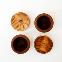 Petits bocaux avec couvercles en bois forme de cylindre rond bocal en bois pour la cuisine et les épices