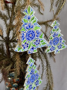 8 cm Paper Mache Christmas Ornaments Hanging Tree Decorations for Festive Season - Product Image 4