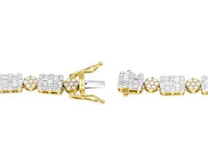 Cadena de tenis de un tono chapada en oro rosa Moissanite Diamond Iced Out S925 joyería de Hip Hop de plata esterlina - Product Image 5