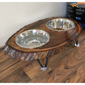 Tazón de comida para perros de lujo pulido de acero inoxidable de forma cuadrada de diseñador, opción de logotipo personalizado ecológico, recién llegado - Product Image 6