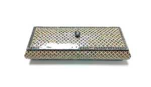 Boîte à bijoux en bois artisanale de luxe avec incrustations de nacre, organisateur de rangement décoratif pour bagues, boucles d'oreilles, colliers, bracelets - Product Image 4