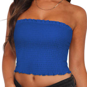 Tops tube imprimés de haute qualité, à votre propre design, mode, simples, sans bretelles, tops tube unis - Product Image 5