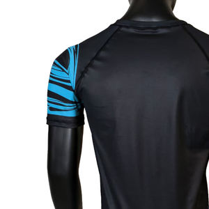 Vente en gros Chemise d'entraînement à compression personnalisée par sublimation à manches courtes MMA BJJ UPF 50 + Surf Swim Grappling Respirant - Product Image 3