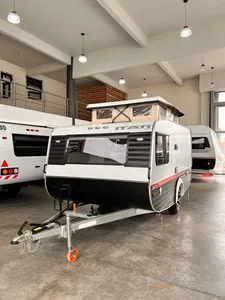 Caravane de camping rétro pliable, remorquable, pour les vacances en plein air - Product Image 1