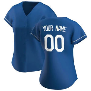 Logo personnalisé col en V hommes maillot de baseball vêtements de sport uniformes avec détails cousus à vendre - Product Image 3