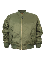 Chaqueta Bomber Personalizada para Hombre, Reversible, Ecológica, de Lona, Impermeable, para Invierno, Talla Grande, con Forro de Lana Bordado y Cierre de Cremallera