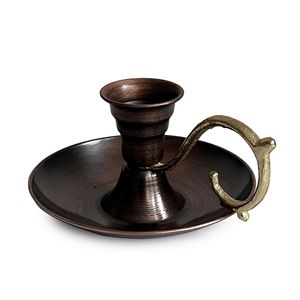 Candelero de Cobre Hecho a Mano, Decoración Navideña para el Hogar, Estilo Clásico, Acabado de Cobre Cepillado, 13.5cm X 10cm - Product Image 4