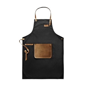 Best Quality Customizable Leather Sleeveless Chef-Inspired <b>Kitchen</b> <b>Aprons</b> for Men Classic Style 1-4 Pockets Daily Use - Product Image 4
