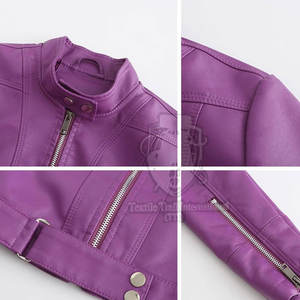 Chaqueta de Cuero Genuino para Mujer, Otoño Invierno, Cuello Alto, Logotipo Frontal, Tejido Transpirable, Mejor Calidad, Superventas, Precio Bajo - Product Image 6